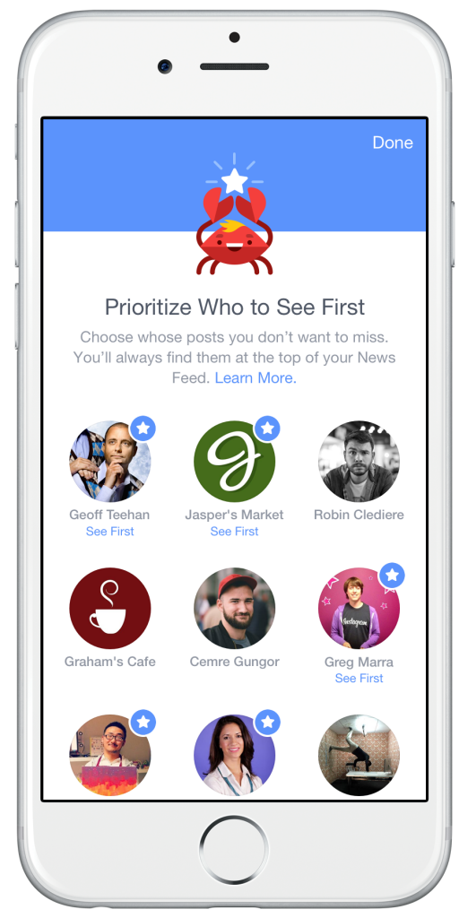 FB Newsfeed Preferences Seefirst