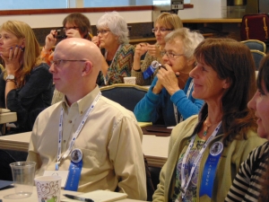 Rob Slater & Sara Stamey show off blue ribbons