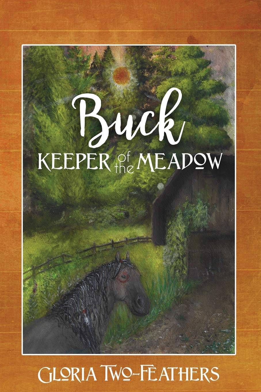 Cover of Buck: Keeper of the Meadows, a fuzzy green wash inside of wooden looking frame