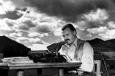 Hemingway at work.