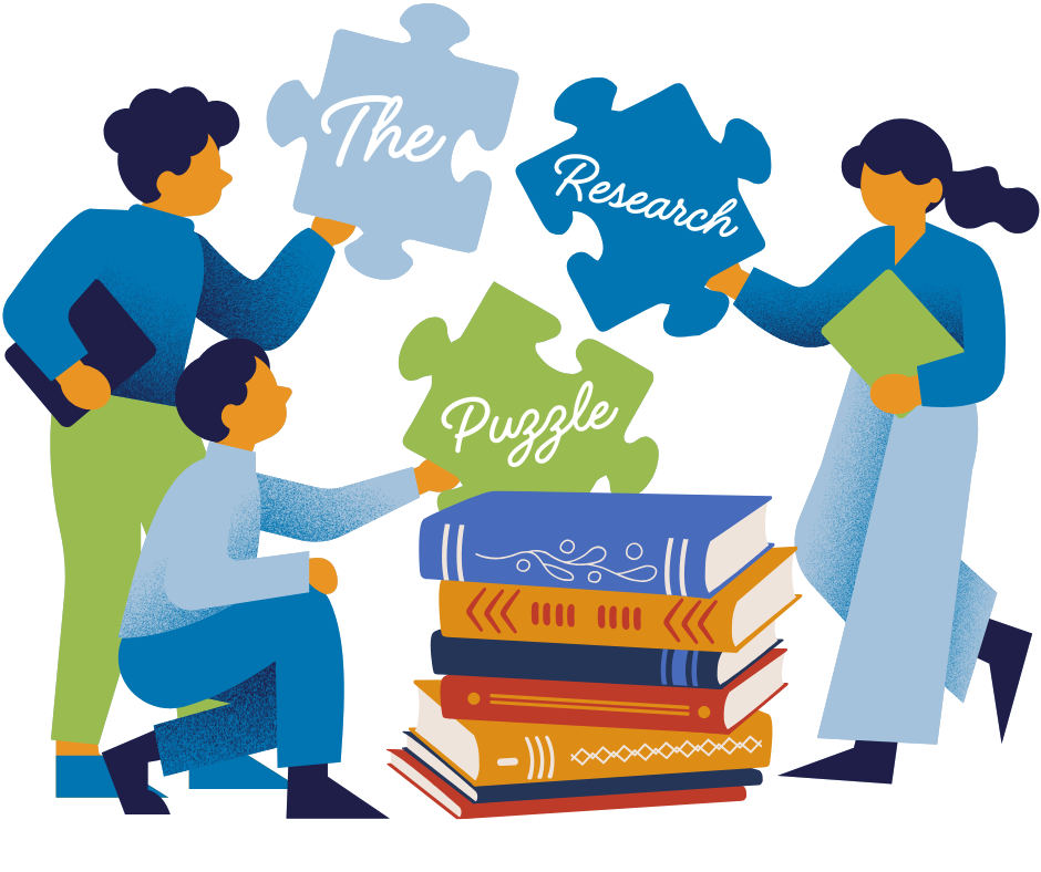 People, books, puzzle